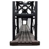 Estimated value $100 - $200! Large Model Train Lift Bridge / Drawbridge with Track, Towers & Brass Gear