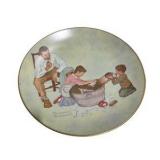 Norman Rockwell & Gone With The Wind Collector Plate Lot With COAs & Original Boxes, Water-Damaged Boxes