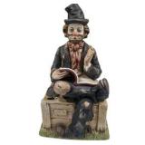 Distressed Clown Porcelain Figurine