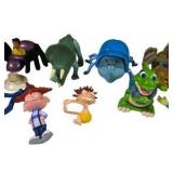 Mixed Character Toy Figure Lot Rugrats Disney Pixar Teletubbies & Fast Food Toys