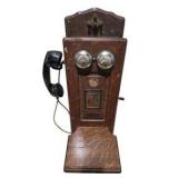 Estimated  $150-$250 value! Antique Monarch Telephone Mfg. Co. Wood Wall Telephone – Fort Dodge Iowa