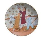 Norman Rockwell Collector Plates Lot – Happy Birthday Dear Mother, Little Mother & Christmas Dream w/ Boxes