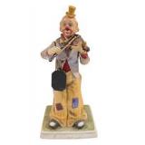 Melody In Motion Hand-Painted Bisque Porcelain Clown Violin Figurine