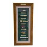 Framed Fishing Lures of the 20th Century Display Shadow Box