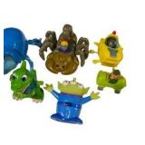 Mixed Character Toy Figure Lot Rugrats Disney Pixar Teletubbies & Fast Food Toys