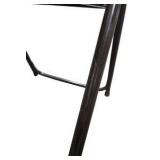 6 Brown Metal Folding Chairs With Rolling Storage Cart