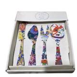 Gifts & Home Decor Lot – Cards, Signs, Earrings, Perfume Set, Artistic Accents Serving Utensils