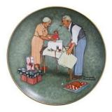 Norman Rockwell American Family Series Plates & Figurine Lot, Sweet Sixteen, First Prom, Christmas Presents