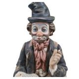 Distressed Clown Porcelain Figurine