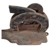 Antique Cast Iron Star Tobacco Cutter w/ A Large Hand Wheel – Rusty Display Piece