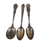 3 Vintage Souvenir Spoons: Walt Disney 1964, Thomas Jefferson & Minnesota