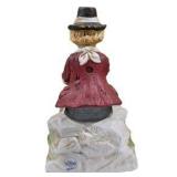Melody In Motion Hand Painted Porcelain Fishing Figurine With Cat