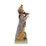 Melody In Motion Hand-Painted Bisque Porcelain Clown Violin Figurine