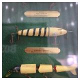 Framed Fishing Lures of the 20th Century Display Shadow Box