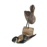 Mixed Animal & Bird Decor Lot - Ducks Unlimited Decanter, Cat & Bird Figurines