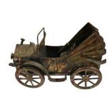 Vintage Metal Carriage Automobile Décor Piece Made in Hong Kong