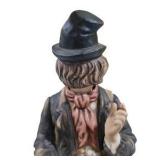 Distressed Clown Porcelain Figurine