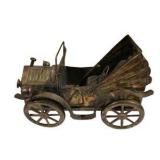 Vintage Metal Carriage Automobile Décor Piece Made in Hong Kong