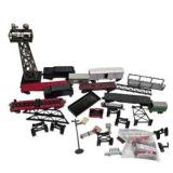 Vintage Lionel O Gauge Train Cars, Accessories, Floodlight Tower & Model Railroad Parts Lot