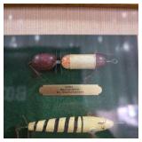 Framed Fishing Lures of the 20th Century Display Shadow Box