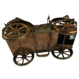 Vintage Metal Carriage Automobile Décor Piece Made in Hong Kong