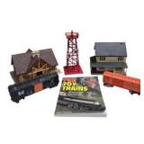 Model Train Layout Lot – Baby Ruth & New Haven Cars, Buildings, Beacon Tower & Fun Toy Trains Book