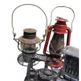Vintage Household & Camping Decor Lot – Lanterns, Flask Set, Bells, Toaster, Brass Pieces