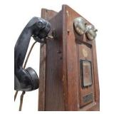 Estimated  $150-$250 value! Antique Monarch Telephone Mfg. Co. Wood Wall Telephone – Fort Dodge Iowa