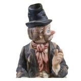 Distressed Clown Porcelain Figurine