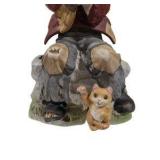 Melody In Motion Hand Painted Porcelain Fishing Figurine With Cat