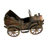 Vintage Metal Carriage Automobile Décor Piece Made in Hong Kong