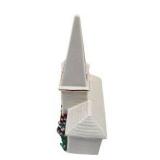Christmas Decor Lot: LED Star Tree Topper, Santa Sack, Nativity Ornament & Ceramic Church