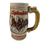 3 Budweiser Clydesdale Beer Steins Anheuser-Busch Collector Series Holiday Lot