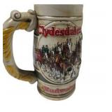 3 Budweiser Clydesdale Beer Steins Anheuser-Busch Collector Series Holiday Lot