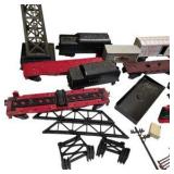 Vintage Lionel O Gauge Train Cars, Accessories, Floodlight Tower & Model Railroad Parts Lot