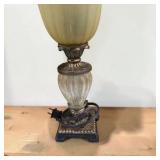 Decorative Table Lamp & Tall Bamboo Vines Bird design Candle Holder Lot