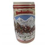 3 Budweiser Clydesdale Beer Steins Anheuser-Busch Collector Series Holiday Lot