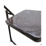 6 Brown Metal Folding Chairs With Rolling Storage Cart
