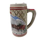 3 Budweiser Clydesdale Beer Steins Anheuser-Busch Collector Series Holiday Lot