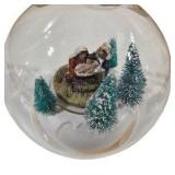 Christmas Decor Lot: LED Star Tree Topper, Santa Sack, Nativity Ornament & Ceramic Church