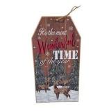 Christmas Decor Lot: LED Star Tree Topper, Santa Sack, Nativity Ornament & Ceramic Church
