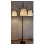 3 Light Mid Century Modern Style Adjustable Arc Floor Lamp