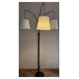 3 Light Mid Century Modern Style Adjustable Arc Floor Lamp