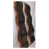 Pair of Copper Metal "Rhythmic Curves" Wall Sculptures