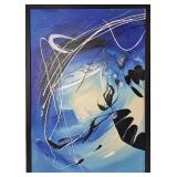 Original "Shooting Stars " Abstract Orginal Paintings - set of 3