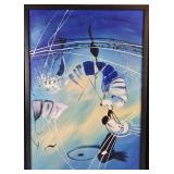 Original "Shooting Stars " Abstract Orginal Paintings - set of 3