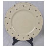 Homer Laughlin Platinum Stars Roses Oven Serve 2 Qt. Casserole with Lid and Underplate