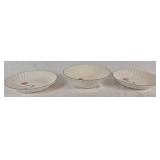 Scio Pottery Dorset China Set with Pink Roses and Platinum Edge - 12 Place Setting
