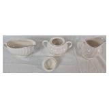Scio Pottery Dorset China Set with Pink Roses and Platinum Edge - 12 Place Setting