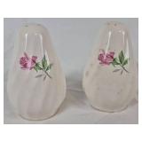 Scio Pottery Dorset China Set with Pink Roses and Platinum Edge - 12 Place Setting